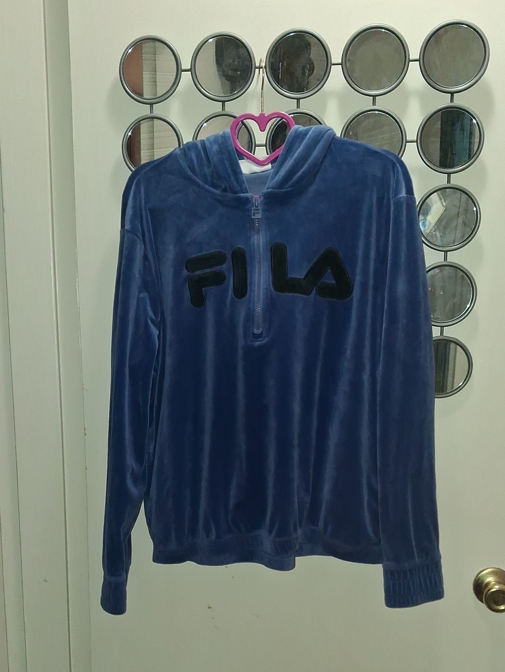 FILA BLUE VELOUR Hoodie